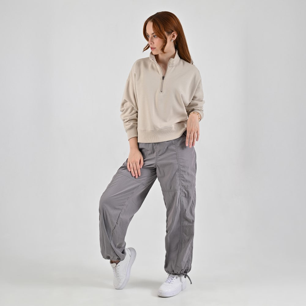 Sudadera Para Dama Supply Company Cuello Alto Con Cierre Fit 6910 Arena