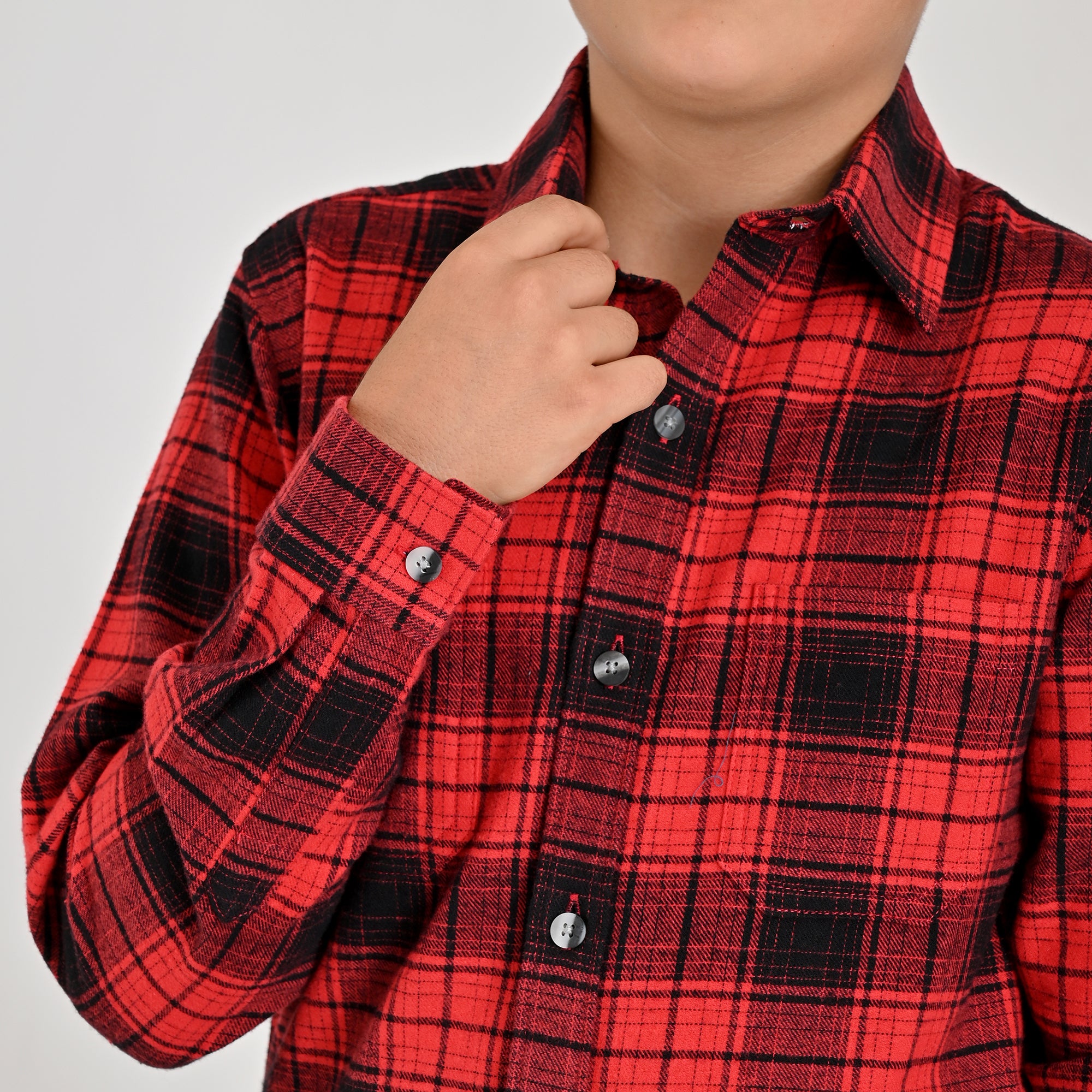 Camisa Yale Boys Manga Larga Regular Fit 4677 Rojo