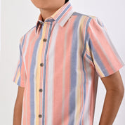 Camisa Yale Boys Manga Corta Regular Fit 4660 Salmón