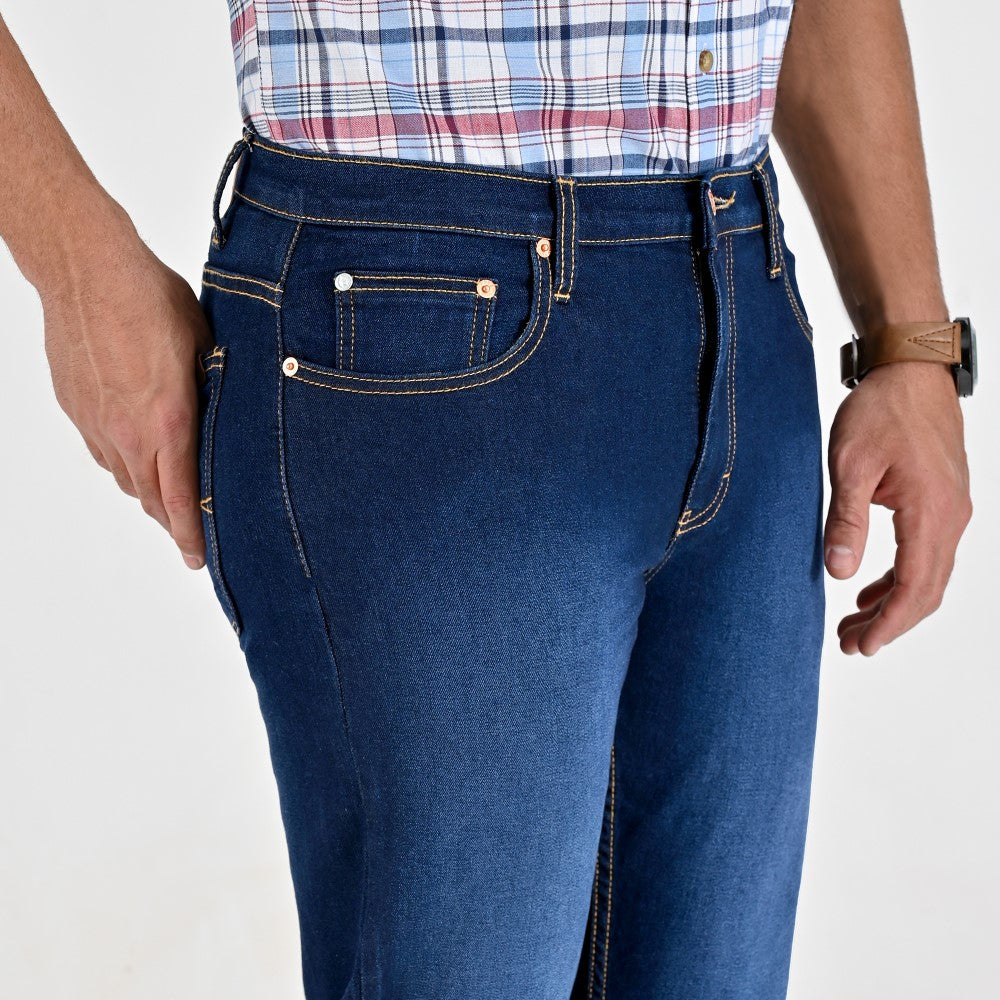 Pantalón de Mezclilla Yale Para Caballero Classic Fit 2091 Azul petróleo