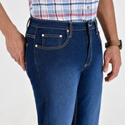 Pantalón de Mezclilla Yale Para Caballero Classic Fit 2091 Azul petróleo