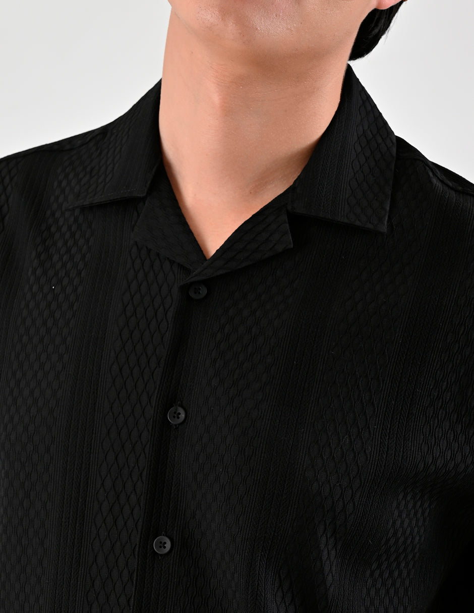 Camisa Caballero Supply Company Manga Larga Slim Fit 4551 Negro