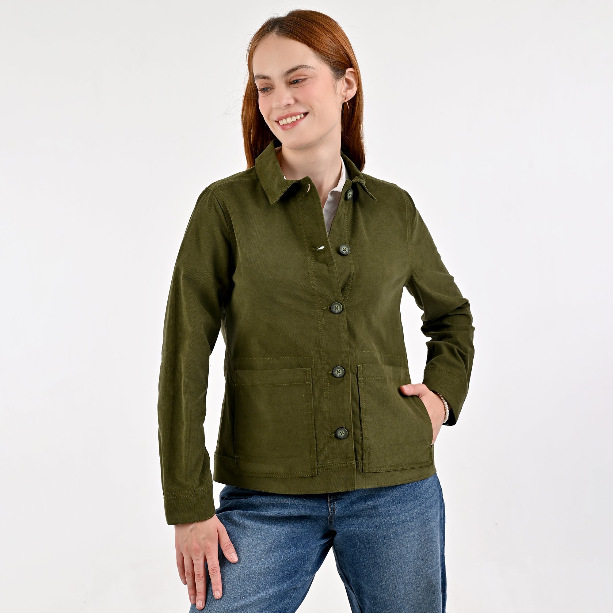 Chamarra Para Dama Supply Compani Fit A508 Verde