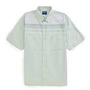 Camisa Yale Para Caballero Chazarilla Manga Corta Classis Fit 4710 Verde Agua