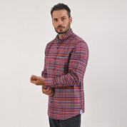 Camisa Yale Para Caballero Manga Larga Regular Fit 4750 Vino