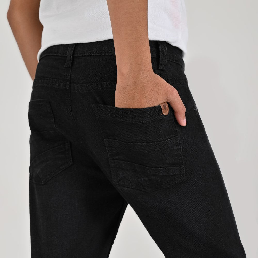 Pantalón de Mezclilla Yale Boys Slim Fit 2944 Negro