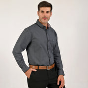 Camisa Yale Para Caballero Manga Larga Regular Fit 4598 Negro