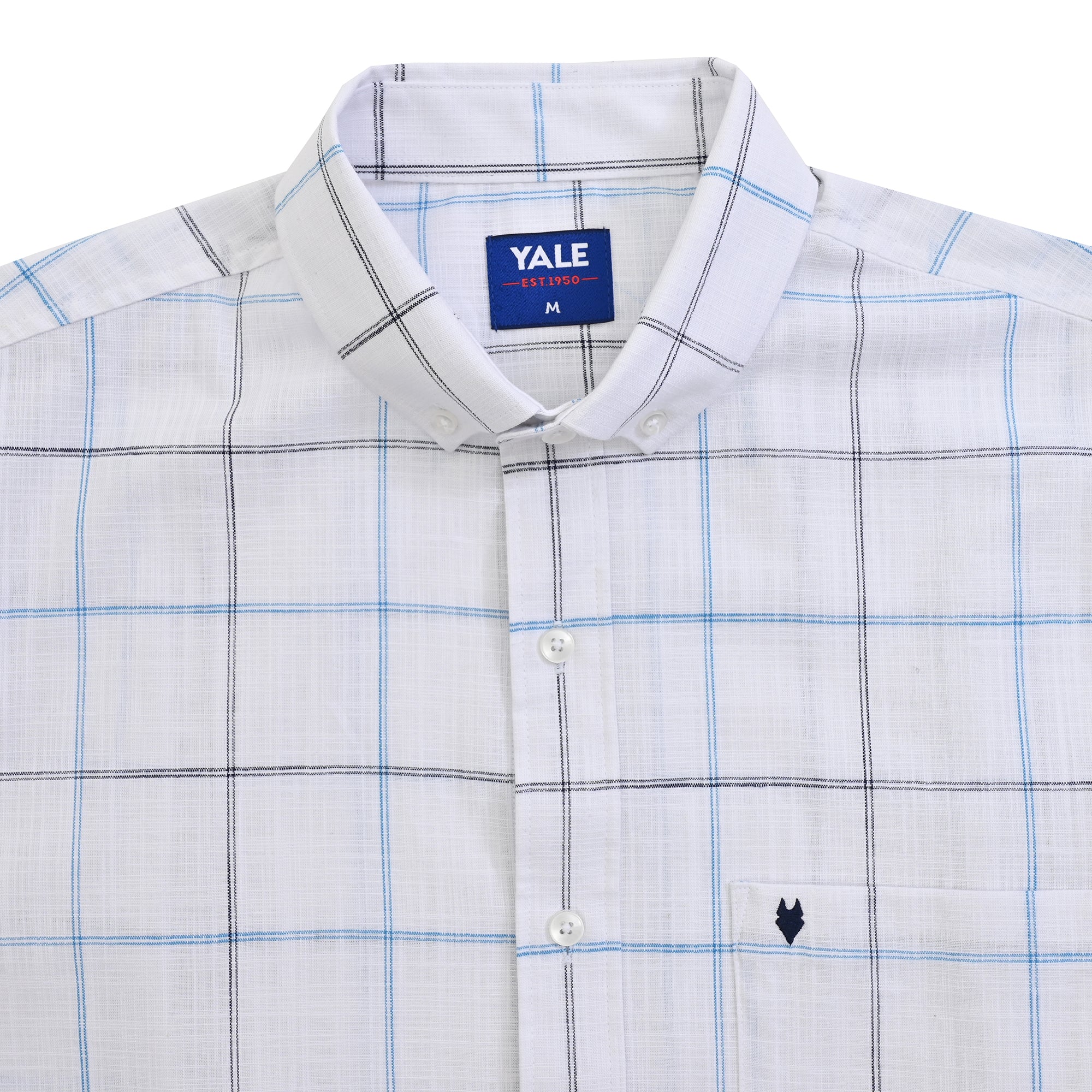 Camisa Yale Para Caballero Manga Corta Regular Fit 4652 Blanco