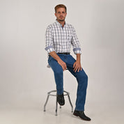 Camisa Yale Para Caballero Manga Larga Regular Fit 4636 Blanco