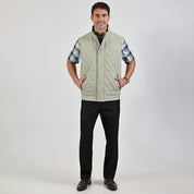 Chaleco Yale Para Caballero Capitonado Sin Capucha Regular Fit 6902 Verde Cemento