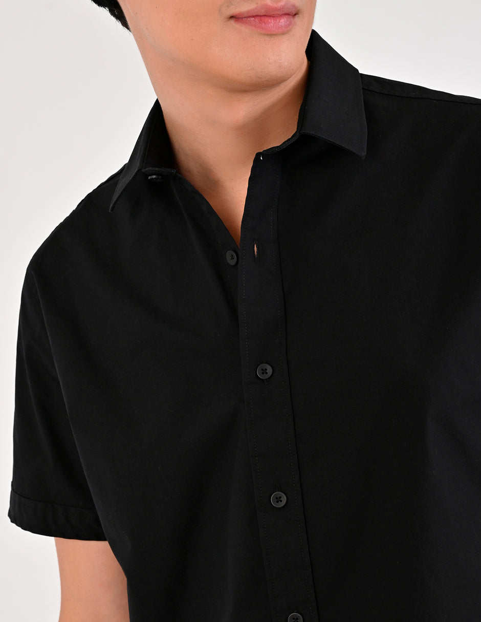 Camisa Caballero Supply Company Manga Larga Slim Fit 4550 Negro