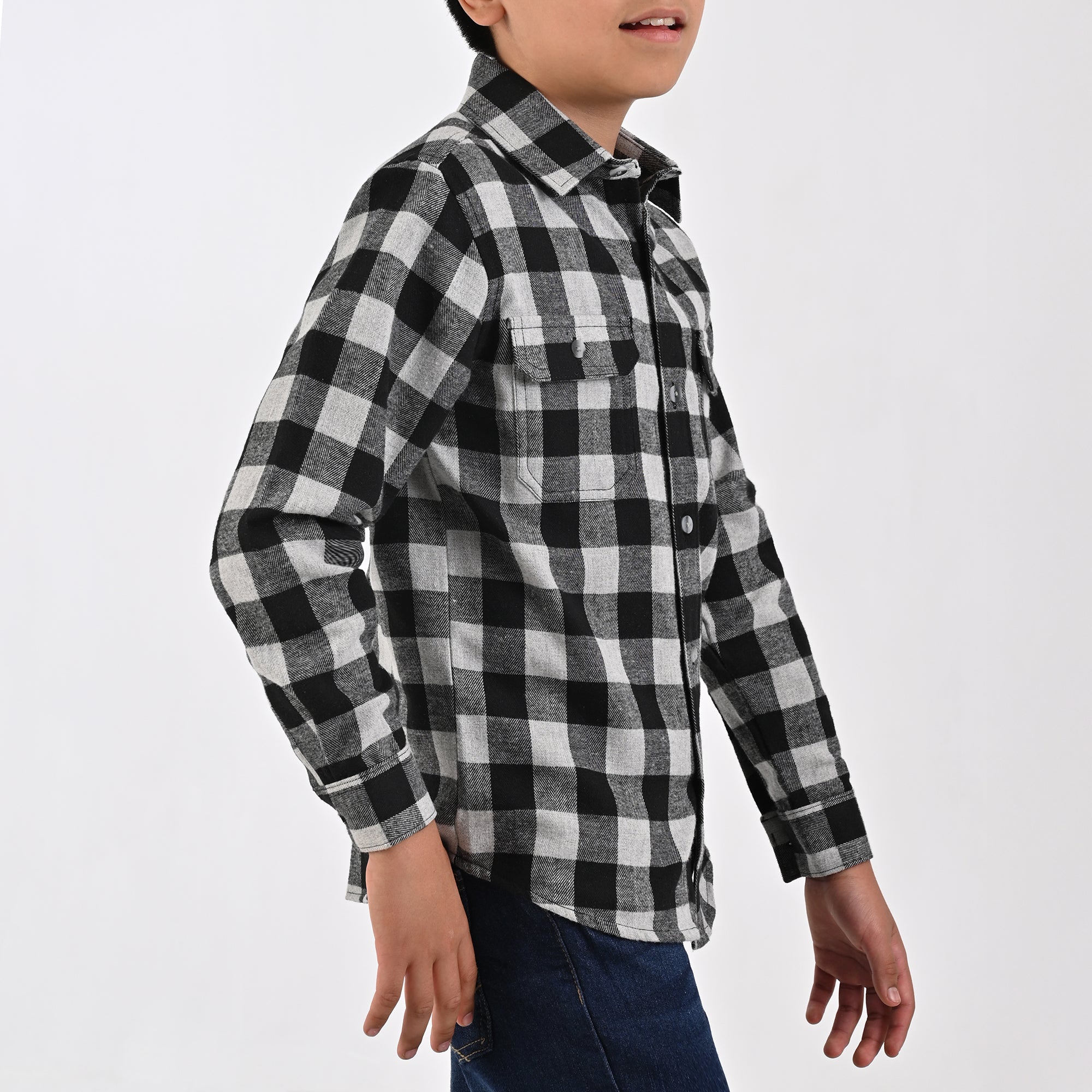 Camisa Yale Boys Manga Larga Regular Fit 4680 Gris