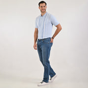 Pantalón de Mezclilla Yale Para Caballero Classic Fit 2091 Azul Plumbago