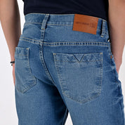 Pantalón de Caballero Mezclilla Supply Company Classic Fit 2944 Azul petróleo