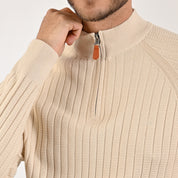 Sweater Yale Para Caballero Cuello Redondo Con Cierre Regular Fit 8100 Arena