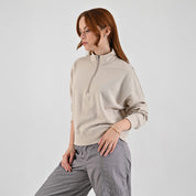 Sudadera Para Dama Supply Company Cuello Alto Con Cierre Fit 6910 Arena