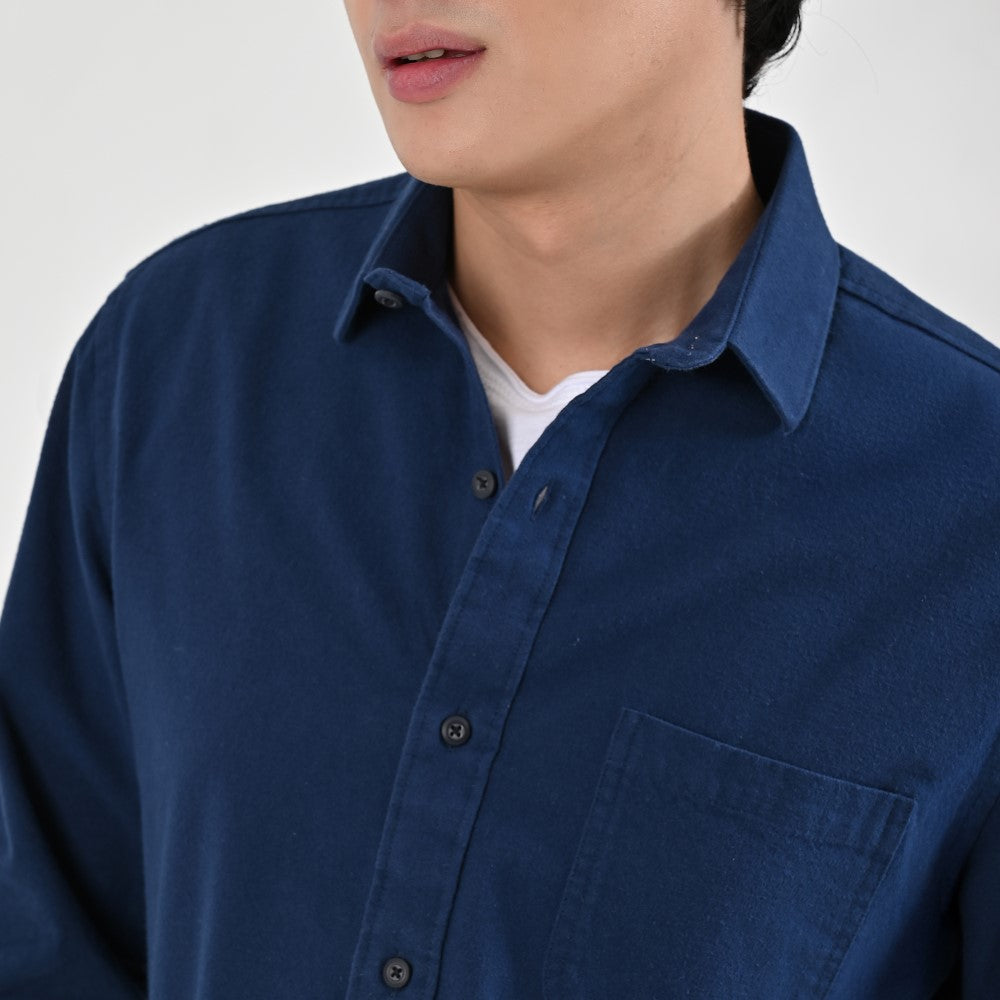 Camisa Caballero Supply Company Manga Larga Slim Fit 4562 Azul Pizarra