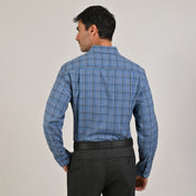Camisa Yale Para Caballero Manga Larga Regular Fit 4641 Azul