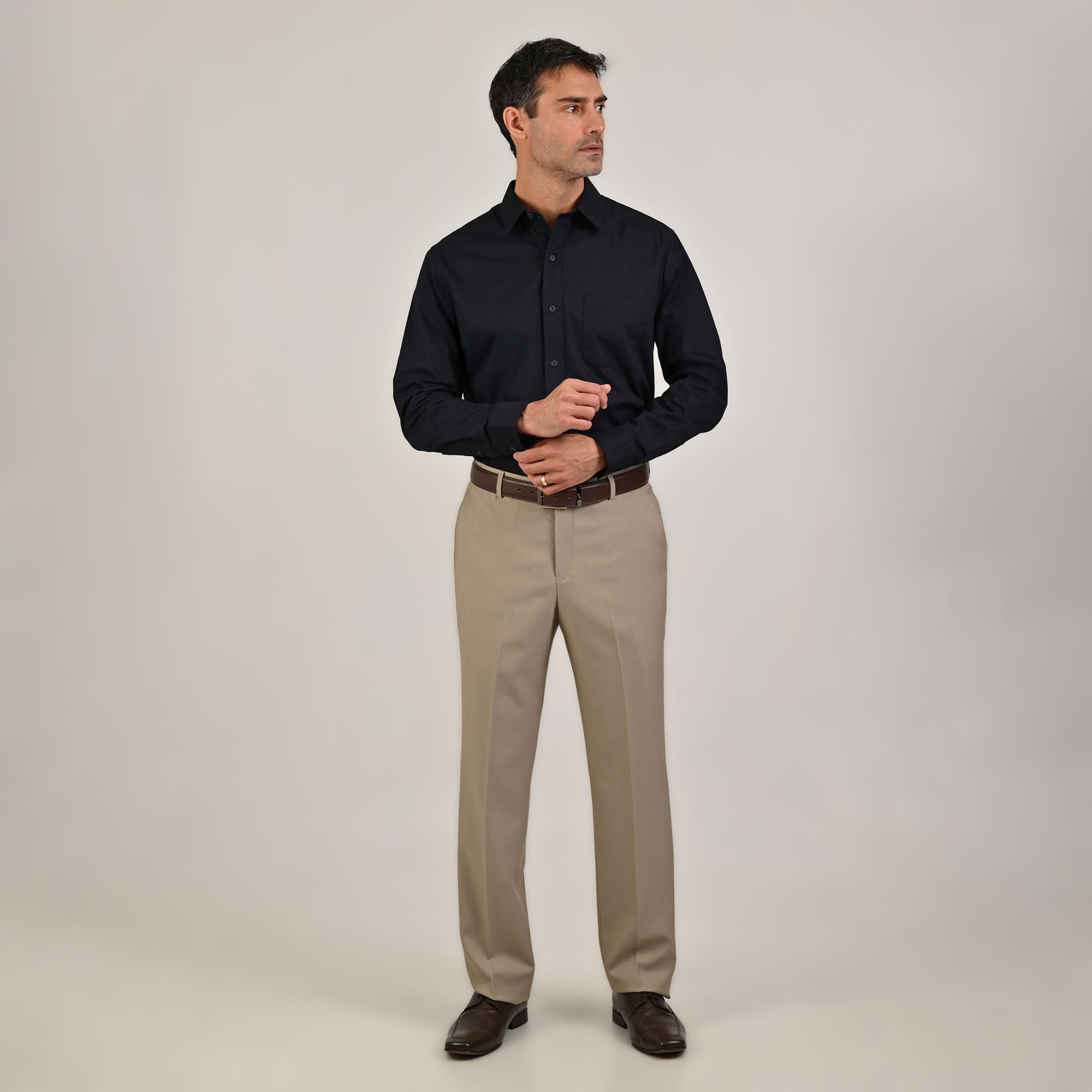 Camisa Yale Manga Larga Regular Fit 3541 Marino