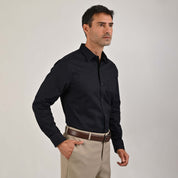 Camisa Yale Manga Larga Regular Fit 3541 Marino