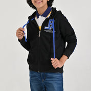 Sudadera Yale Boys Con Capucha y Cierre Fit 7085 Negro