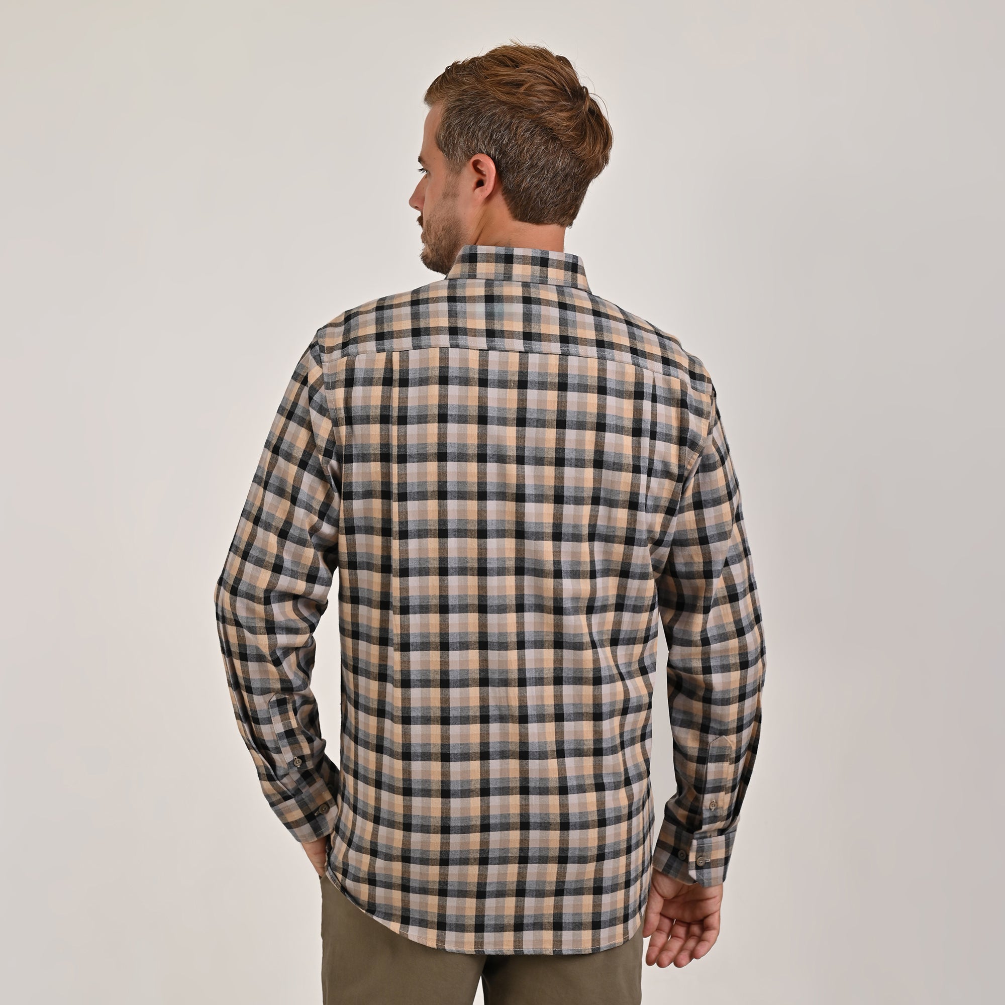 Camisa Yale Para Caballero Manga Larga Regular Fit 4642 Gris