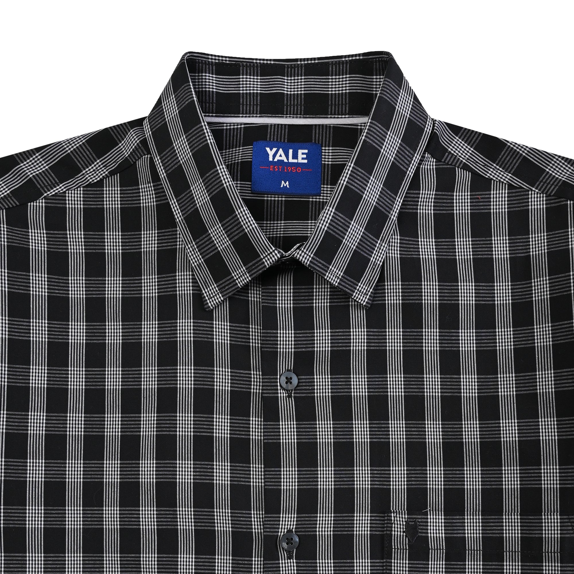 Camisa Yale Para Caballero Manga Corta Regular Fit 5512 Negro