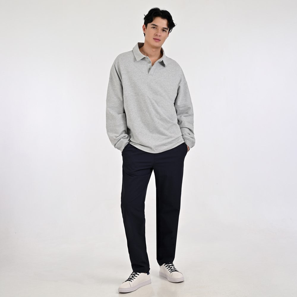 Playera Caballero Supply Company Cuello Polo Manga Larga Regular Fit 7085 Gris