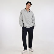 Playera Caballero Supply Company Cuello Polo Manga Larga Regular Fit 7085 Gris