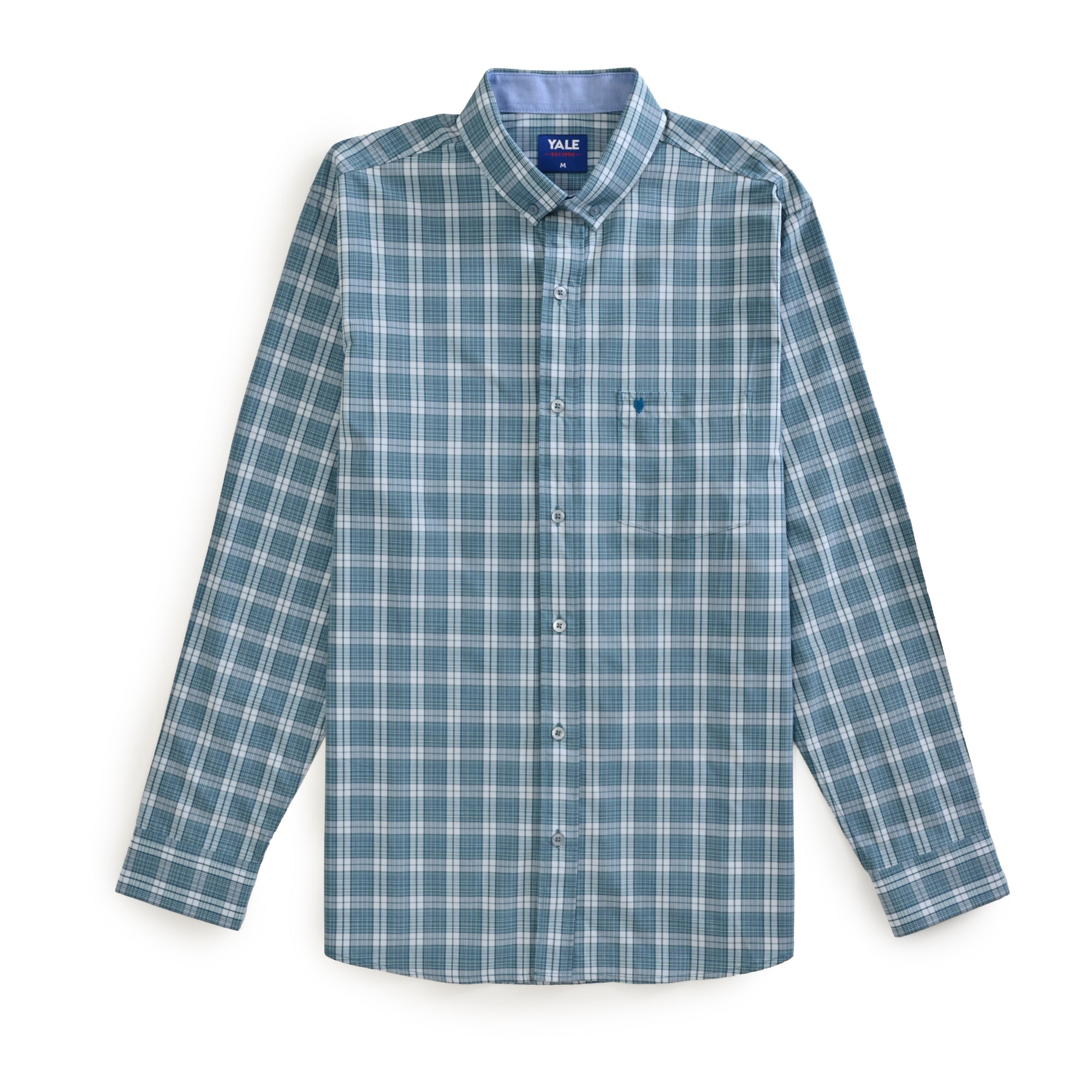 Camisa Yale Para Caballero Manga Larga Regular Fit 4890 Verde