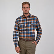 Camisa Yale Para Caballero Manga Larga Regular Fit 4891 Chocolate