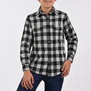 Camisa Yale Boys Manga Larga Regular Fit 4680 Gris