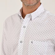 Camisa Yale Para Caballero Manga Larga Regular Fit 4607 Blanco