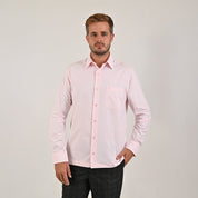 Camisa Yale Para Caballero Cenefa Manga Larga Classic Fit 4719 Rosa