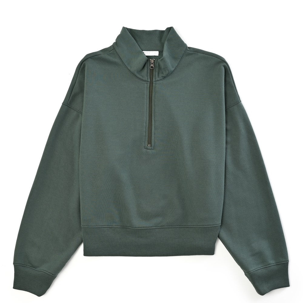 Sudadera Para Dama Supply Company Cuello Alto Con Cierre Fit 6910 Verde