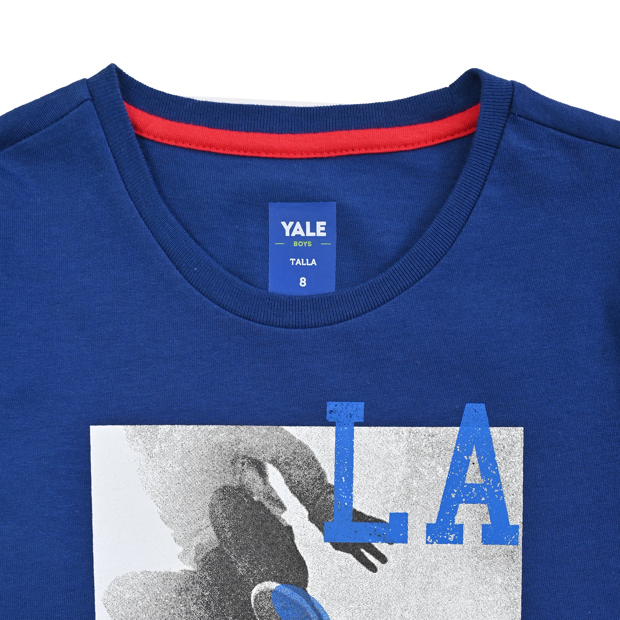 Playera Yale Boys Cuello Redondo Manga Larga Fit 6961 Marino