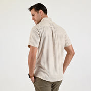 Camisa Yale Para Caballero Manga Corta Regular Fit 4756 Avellana