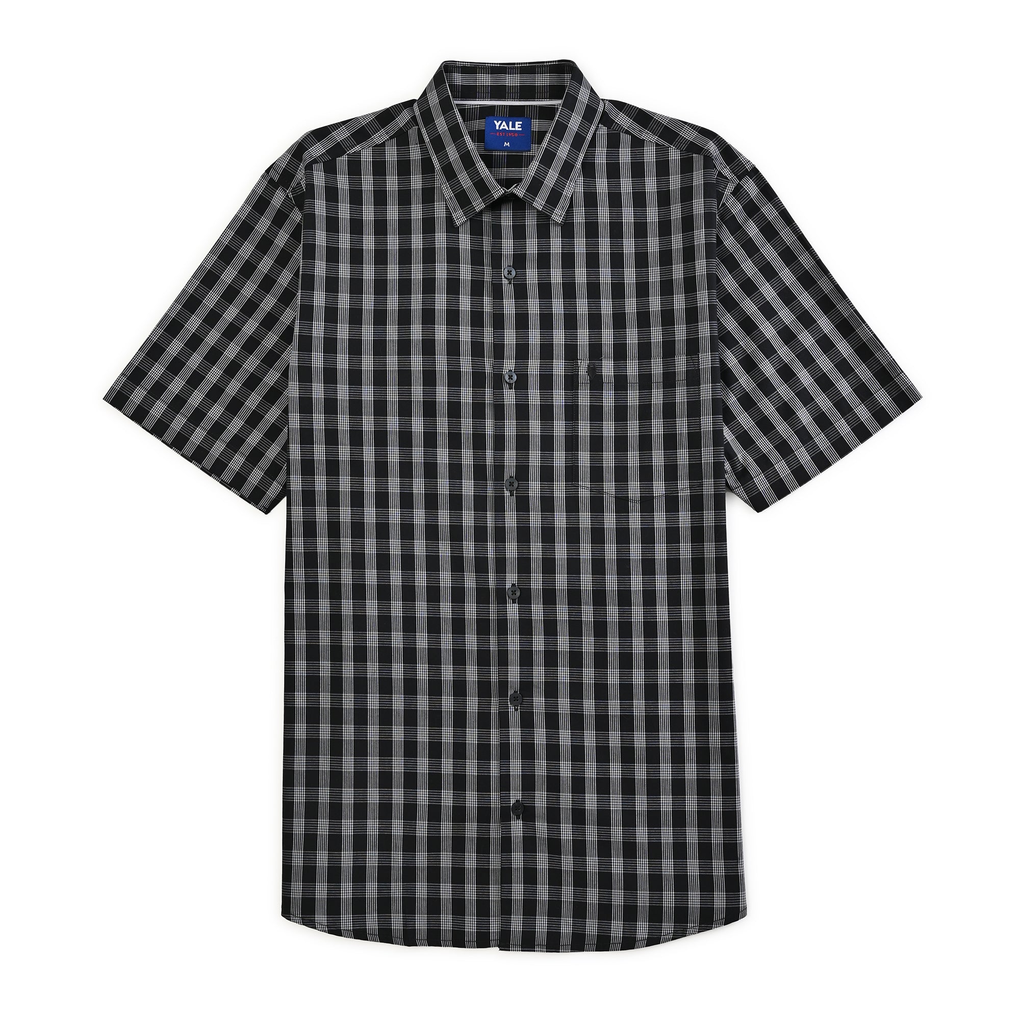 Camisa Yale Para Caballero Manga Corta Regular Fit 5512 Negro