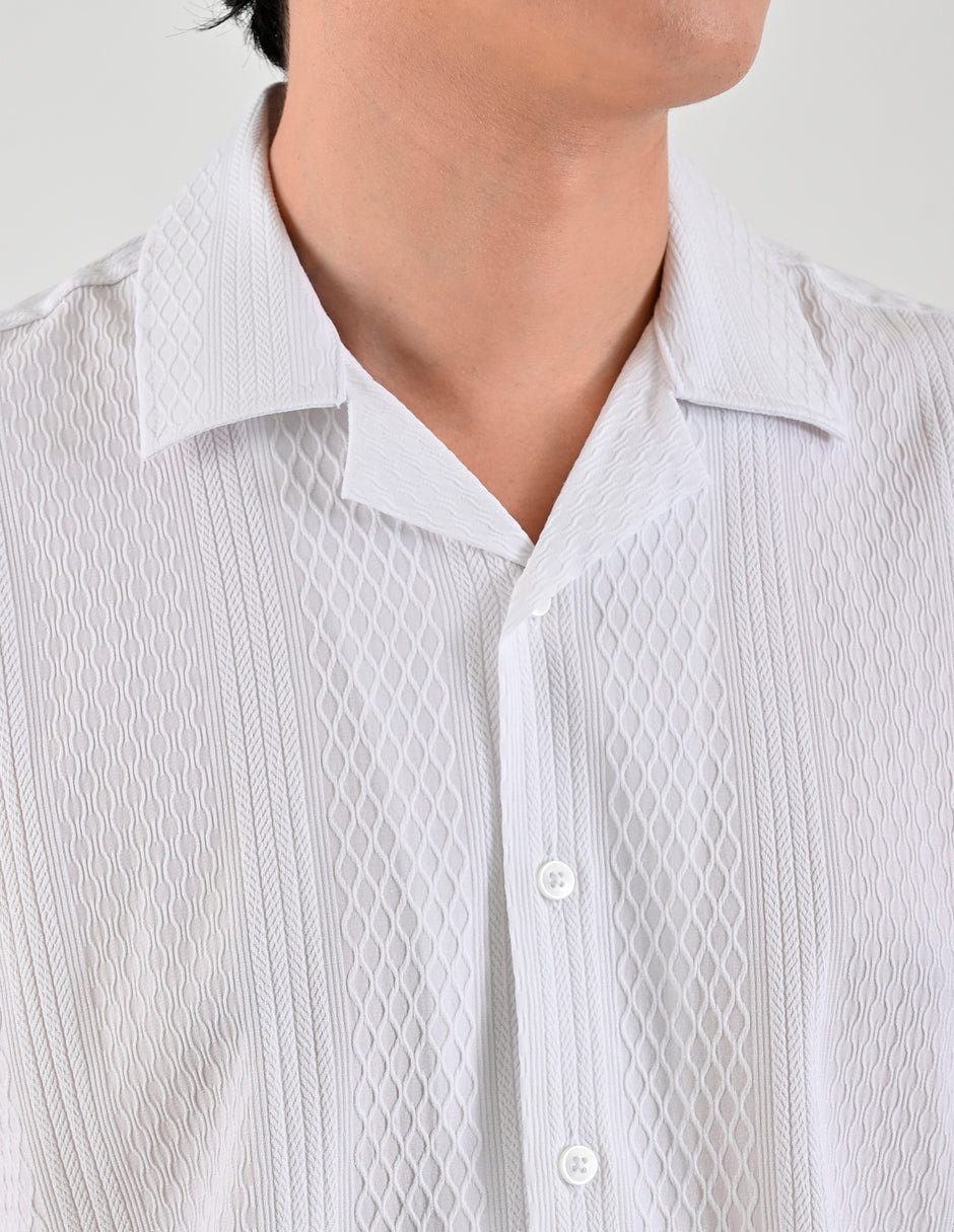 Camisa Caballero Supply Company Manga Larga Slim Fit 4551 Blanco