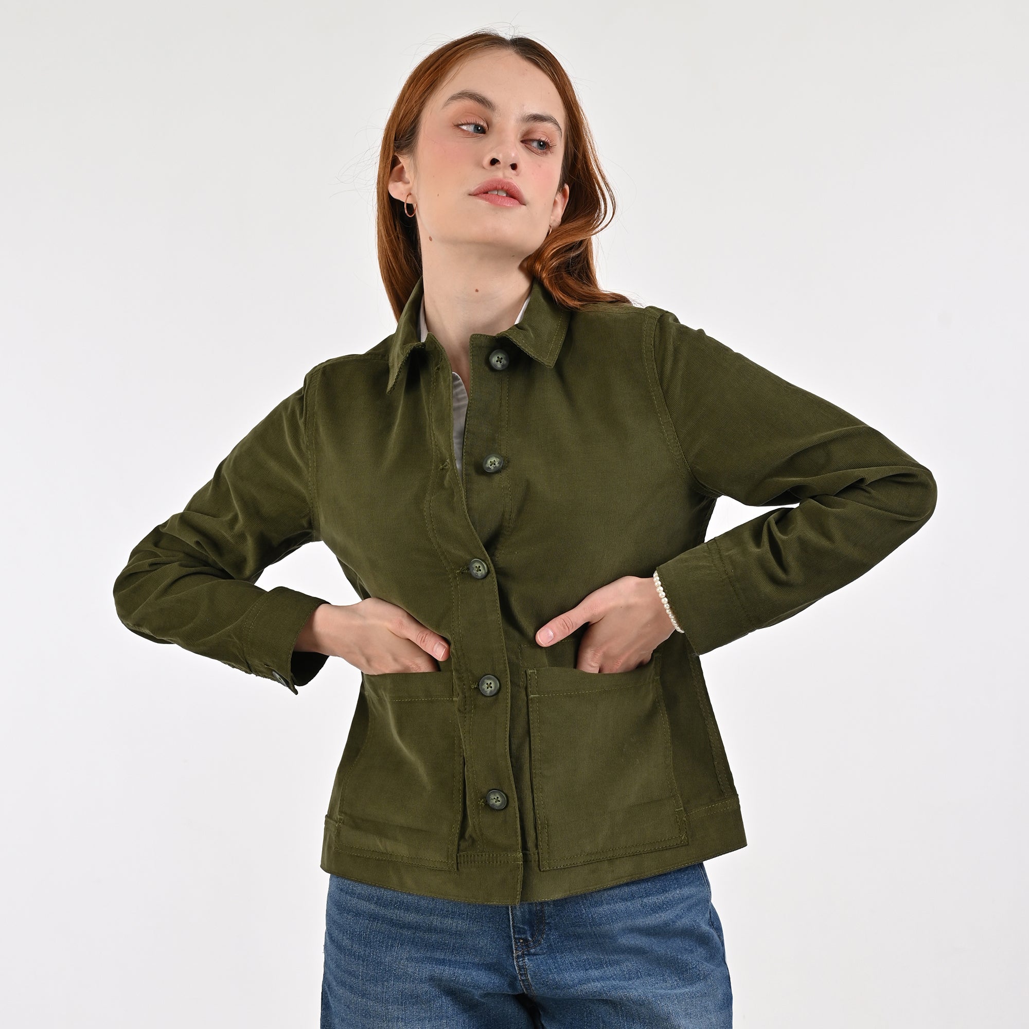 Chamarra Para Dama Supply Compani Fit A508 Verde