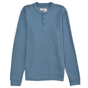 Detalle de Playera Caballero Supply Company Manga Larga Cuello Henley Slim Fit A909 Azul Pizarra