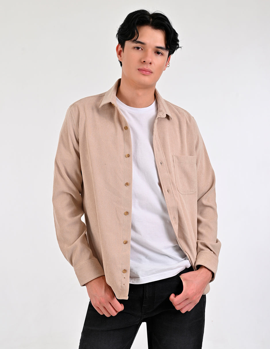 Camisa Caballero Supply Company Manga Larga Slim Fit 4563 Kaki