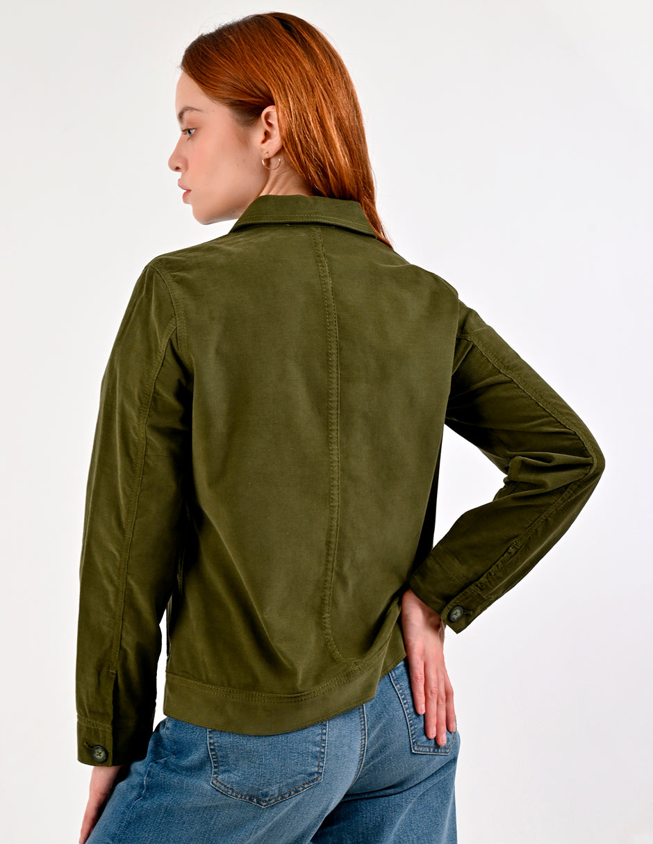 Chamarra Para Dama Supply Compani Fit A508 Verde