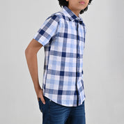Camisa Yale Boys Manga Corta Regular Fit 4661 Azul
