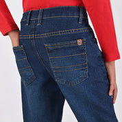 Pantalón de Mezclilla Yale Boys Slim Fit 2944 Azul Zafiro