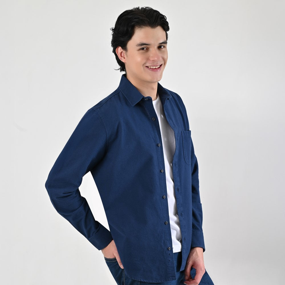 Camisa Caballero Supply Company Manga Larga Slim Fit 4562 Azul Pizarra