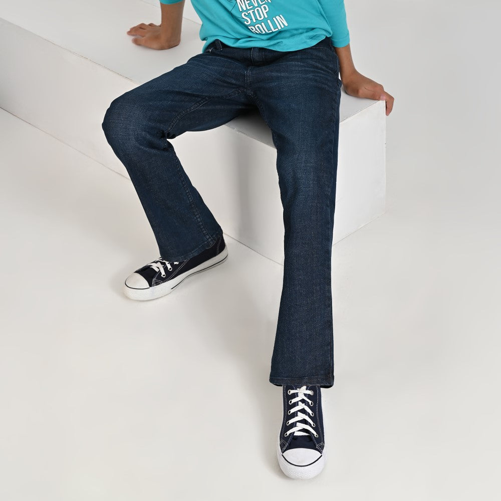 Pantalón de Mezclilla Yale Boys Slim Fit 3641 Azul Zafiro