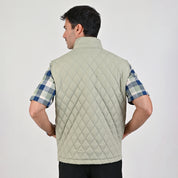 Chaleco Yale Para Caballero Capitonado Sin Capucha Regular Fit 6902 Verde Cemento