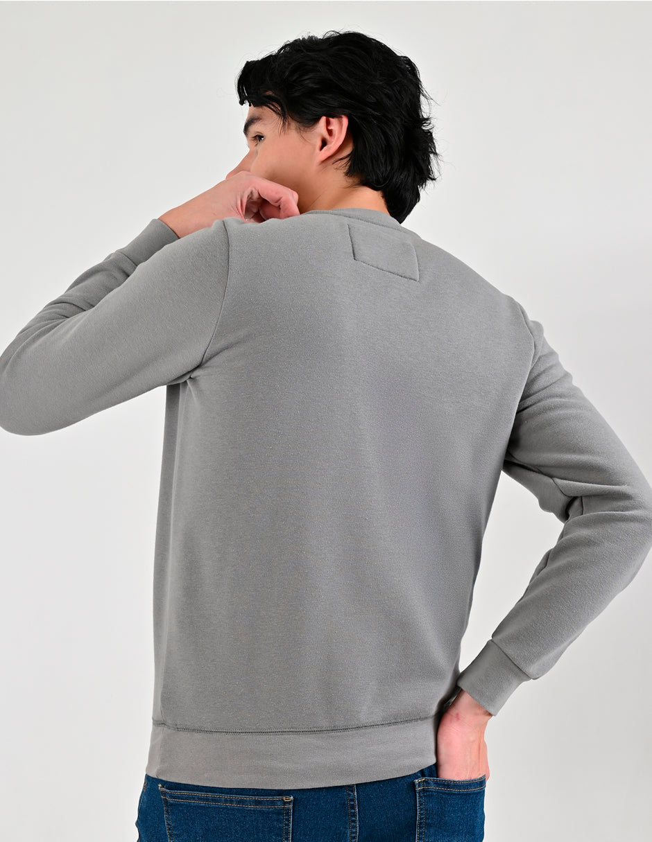 Sudadera Caballero Supply Company Cuello Redondo Fit 4720 Gris Perla