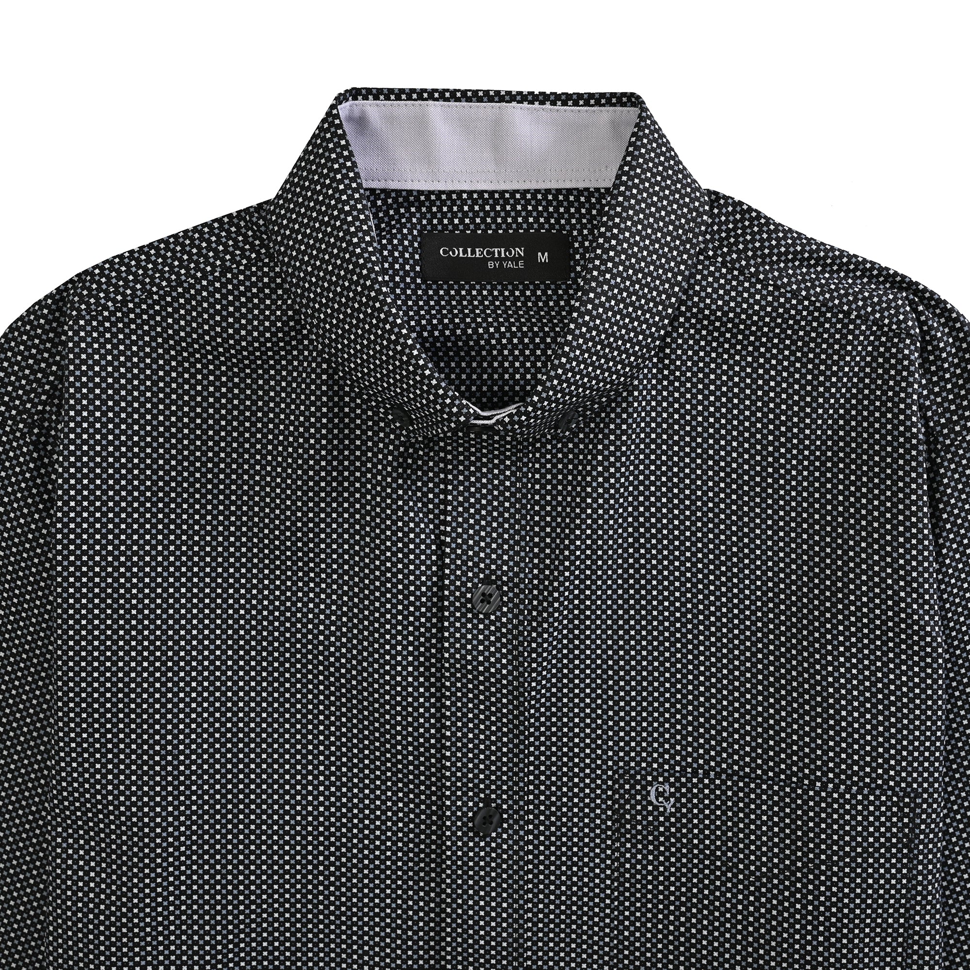 Camisa Yale Para Caballero Manga Larga Regular Fit 4598 Negro